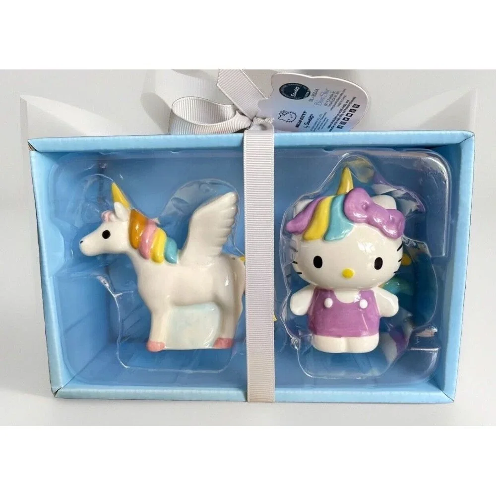 Blue Sky Clayworks X Sanrio HELLO KITTY UNICORN Salt & Pepper Shakers New in Box